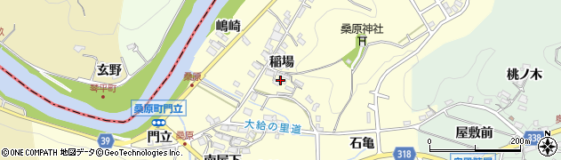 愛知県岡崎市桑原町（稲場）周辺の地図