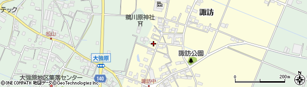 三重県菰野町（三重郡）諏訪周辺の地図