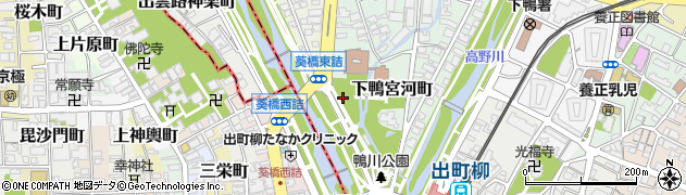京都府京都市左京区下鴨宮河町周辺の地図