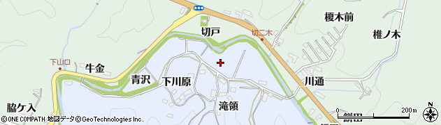 愛知県豊田市下山田代町（内沼）周辺の地図