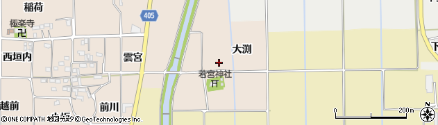 京都府亀岡市河原林町勝林島（大渕）周辺の地図