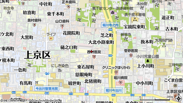 〒602-8427 京都府京都市上京区土田町の地図