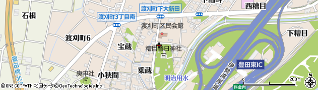 愛知県豊田市渡刈町北田周辺の地図