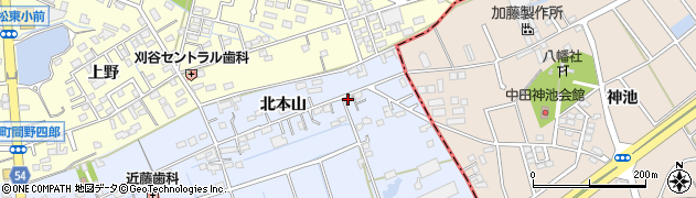 愛知県刈谷市一里山町北本山95周辺の地図
