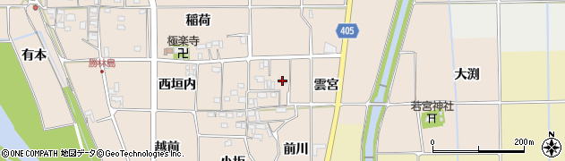 京都府亀岡市河原林町勝林島（雲宮）周辺の地図