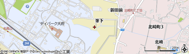 愛知県大府市北崎町（峯下）周辺の地図