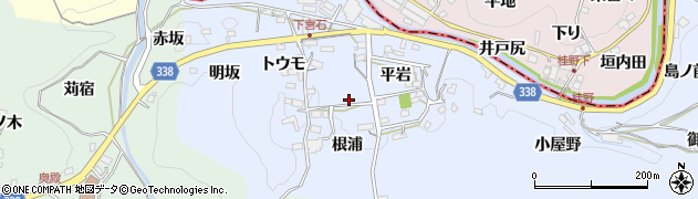愛知県岡崎市宮石町（根浦）周辺の地図