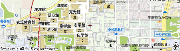 京都府京都市北区小松原北町周辺の地図