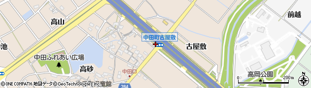 中田町古屋敷周辺の地図