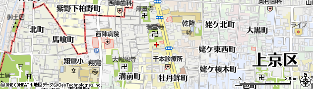 京都府京都市上京区作庵町周辺の地図