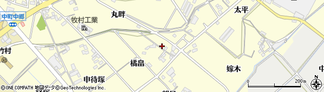 愛知県豊田市中町（橘畠）周辺の地図
