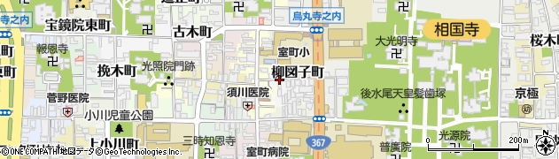 京都府京都市上京区柳図子町周辺の地図