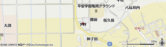 京都府亀岡市千歳町毘沙門（下坪）周辺の地図