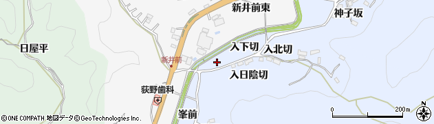 愛知県豊田市下山田代町入下切周辺の地図