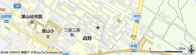 滋賀県栗東市高野351周辺の地図