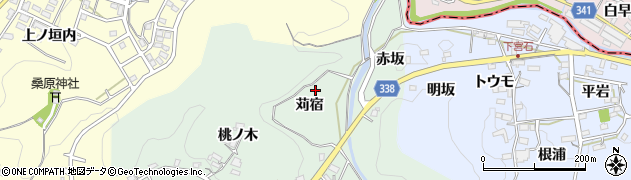 愛知県岡崎市奥殿町（苅宿）周辺の地図