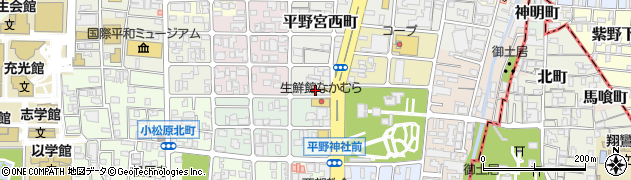 京都新聞　衣笠販売所周辺の地図