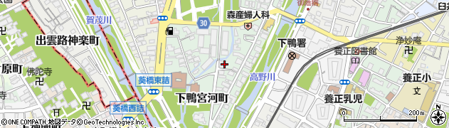 京都府京都市左京区下鴨宮河町55周辺の地図