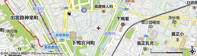 京都府京都市左京区下鴨宮河町51周辺の地図