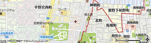 京都府京都市北区平野鳥居前町周辺の地図