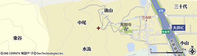 京都府亀岡市大井町北金岐中尾周辺の地図
