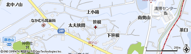 愛知県東海市荒尾町（笹根）周辺の地図