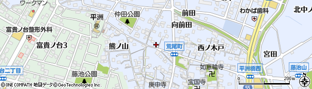 愛知県東海市荒尾町向前田4周辺の地図