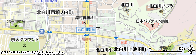京都府京都市左京区北白川大堂町38周辺の地図