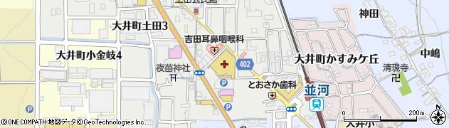中沢クリーニングスーパーマツモト大井店周辺の地図