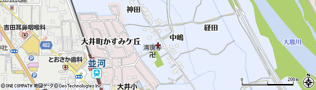 京都府亀岡市大井町並河（神田）周辺の地図
