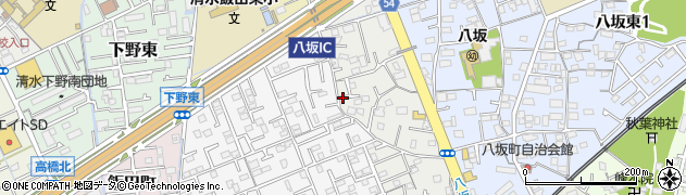 静岡県静岡市清水区八坂西町周辺の地図