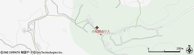 愛知県豊田市小松野町（由ケ入）周辺の地図