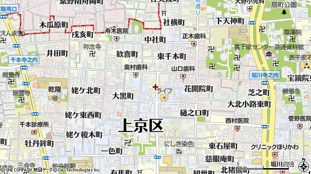 〒602-8408 京都府京都市上京区古美濃部町の地図