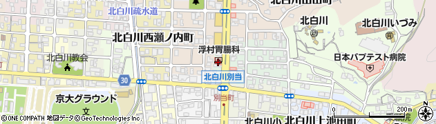 京都府京都市左京区北白川大堂町4周辺の地図