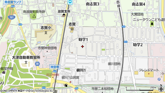 〒520-0013 滋賀県大津市勧学の地図