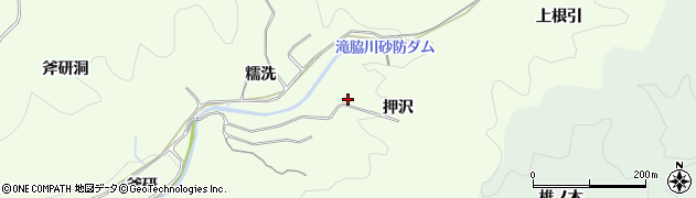 愛知県豊田市滝脇町押沢周辺の地図