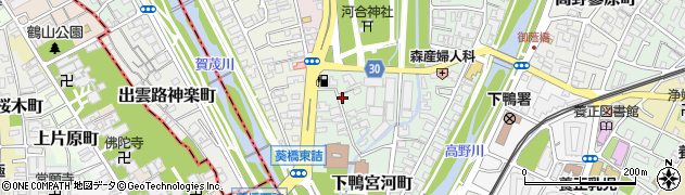 京都府京都市左京区下鴨宮河町31周辺の地図