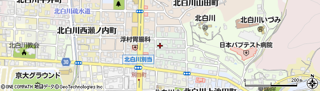 京都府京都市左京区北白川大堂町24周辺の地図