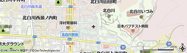 京都府京都市左京区北白川大堂町31周辺の地図