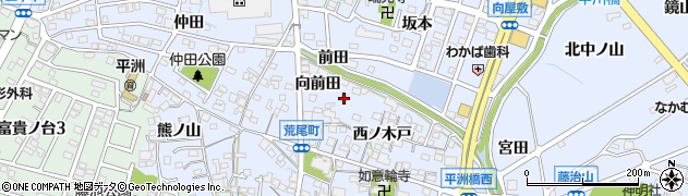 愛知県東海市荒尾町向前田31周辺の地図