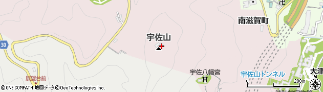 宇佐山周辺の地図