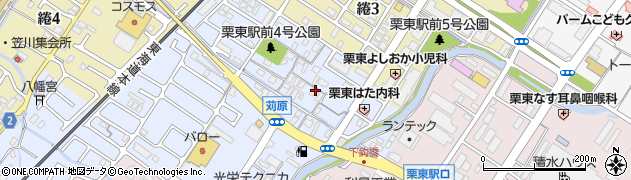 滋賀県栗東市苅原周辺の地図
