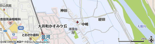 京都府亀岡市大井町並河（中嶋）周辺の地図