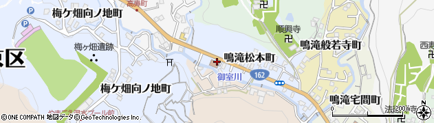 京都府京都市右京区鳴滝松本町周辺の地図