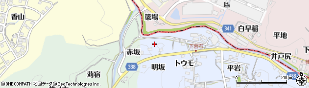 愛知県岡崎市宮石町（明坂）周辺の地図