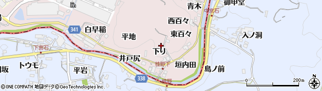 愛知県豊田市桂野町（下り）周辺の地図