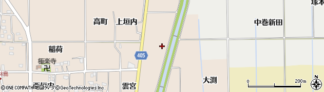 京都府亀岡市河原林町勝林島岩傳周辺の地図