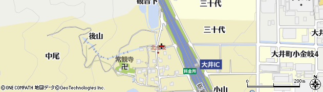 京都府亀岡市大井町北金岐（三十代）周辺の地図