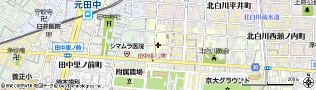 京都府京都市左京区田中樋ノ口町周辺の地図