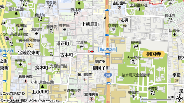 〒602-0015 京都府京都市上京区下柳原南半町の地図